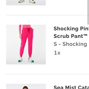 Figs Shocking Pink Scrub Pants, size small, very lightly worn